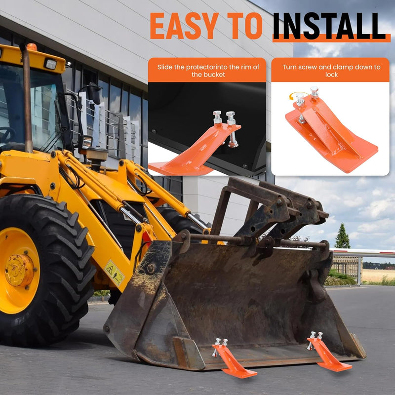 Jiayofwchi bucket protector helps with efficient leaf, snow, and debris removal while protecting driveways and landscapes.