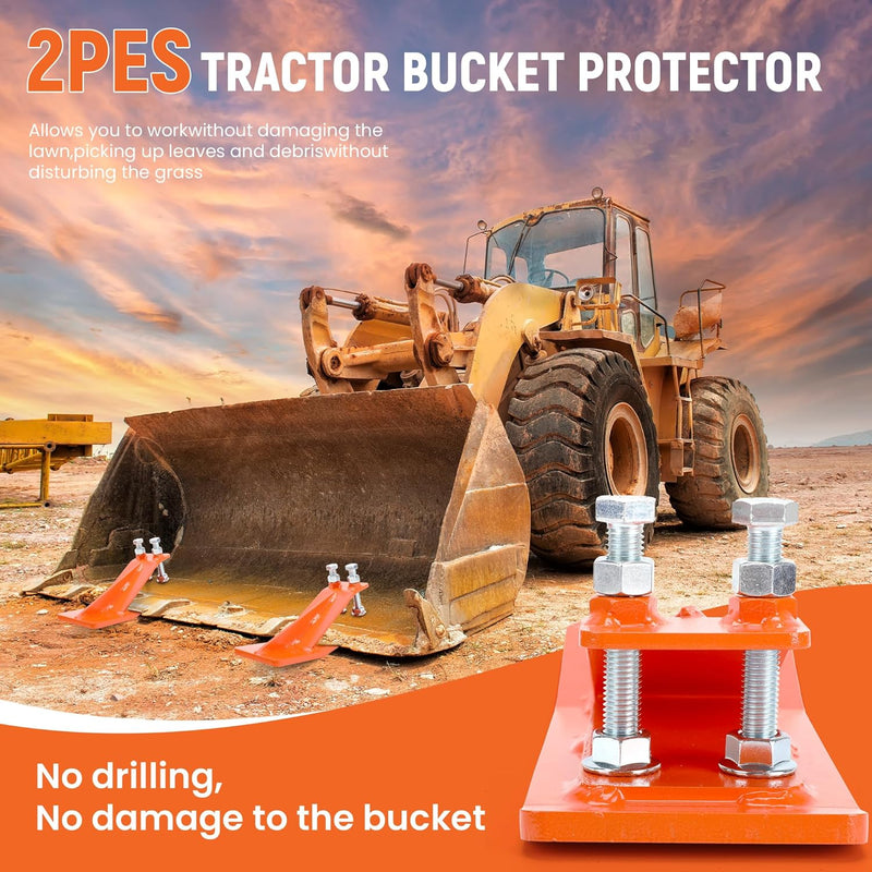 Jiayofwchi tractor bucket protector ideal for farms, driveways, and gardens, preventing bucket wear while clearing debris.